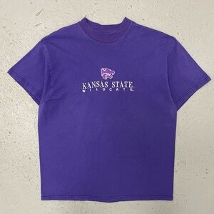 Vintage 2000s NCAA Kansas State Wildcats Rare Embroidered T Shirt XL